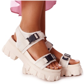 PS1 Sandali sulla piattaforma massiccia Beige Fly High