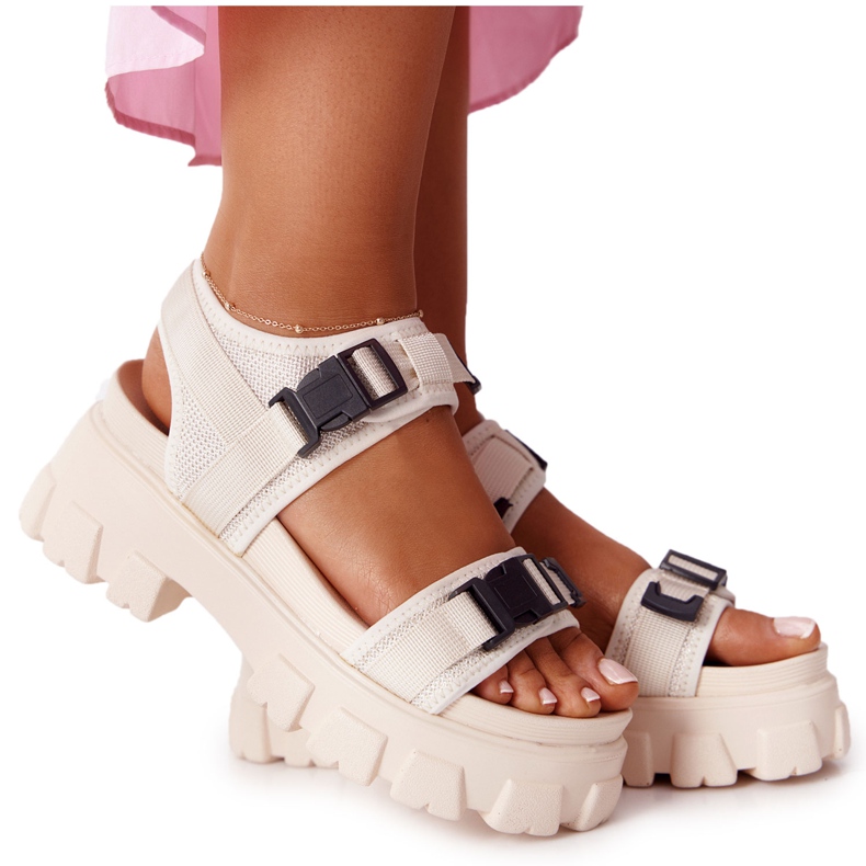 PS1 Sandali sulla piattaforma massiccia Beige Fly High