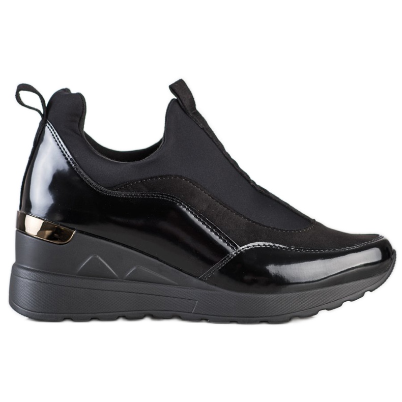 Evento Sneakers slip-on con zeppa nero