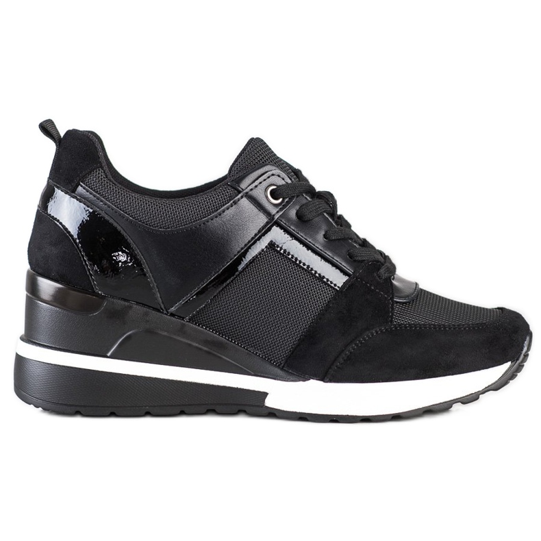 W. Potocki Sneakers con zeppa alla moda nero