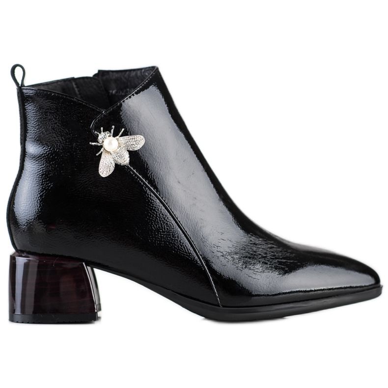 ARTIKER Eleganti stivali in pelle con ornamento nero