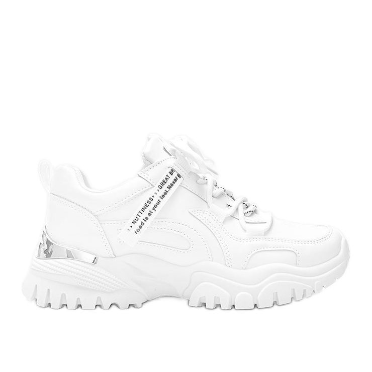 Sneakers bianche con suola spessa Zooey bianca