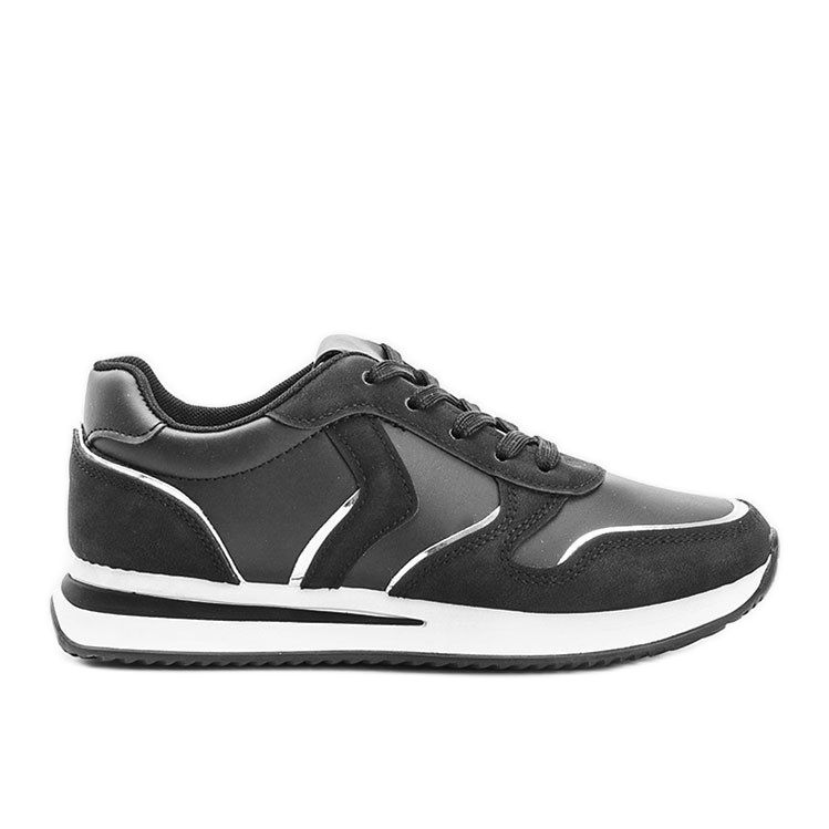 Sneakers nere con dettagli Delta metallizzati nero