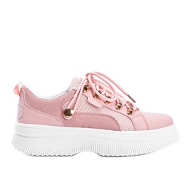 Sneakers rosa su suola alta Tifel