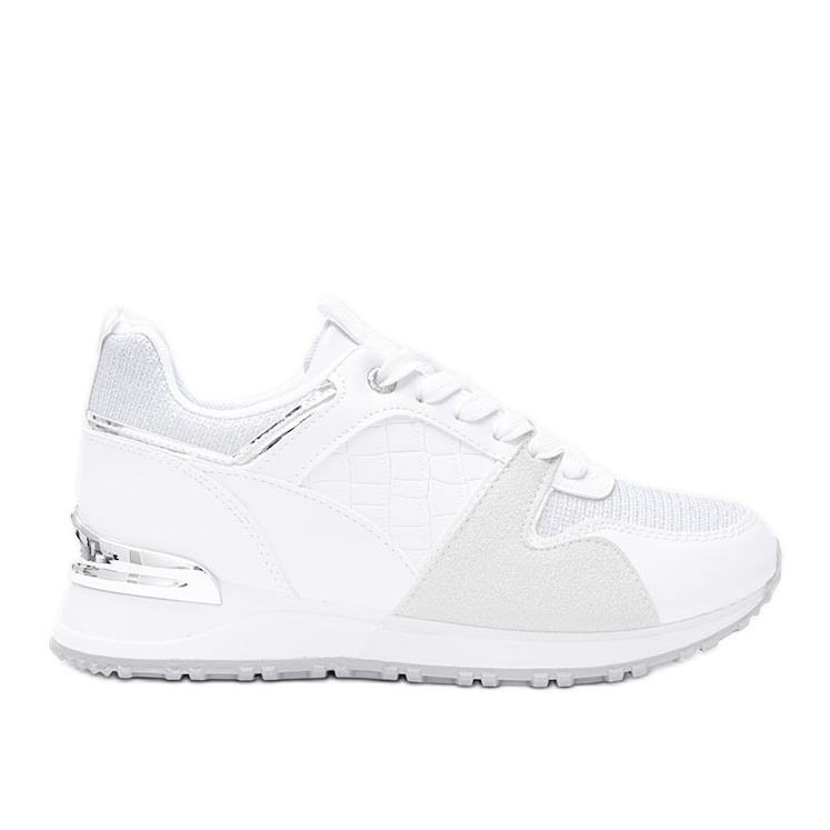 Sneakers bianche con accessori Yoisya argento bianca