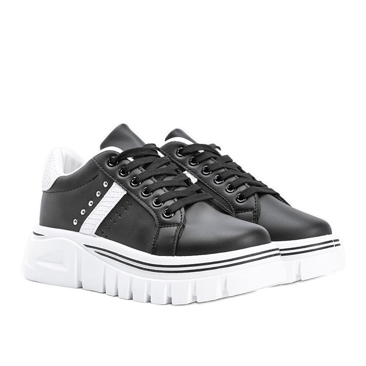 Sneakers nere hot sale suola bianca