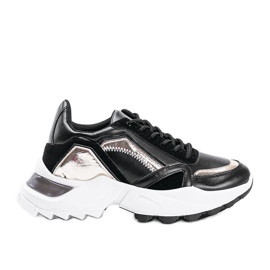 Sneakers nere con inserti metallici di Gordani nero