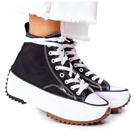 FJ1 Sneakers Alte Sulla Piattaforma Electric Love Black bianco nero