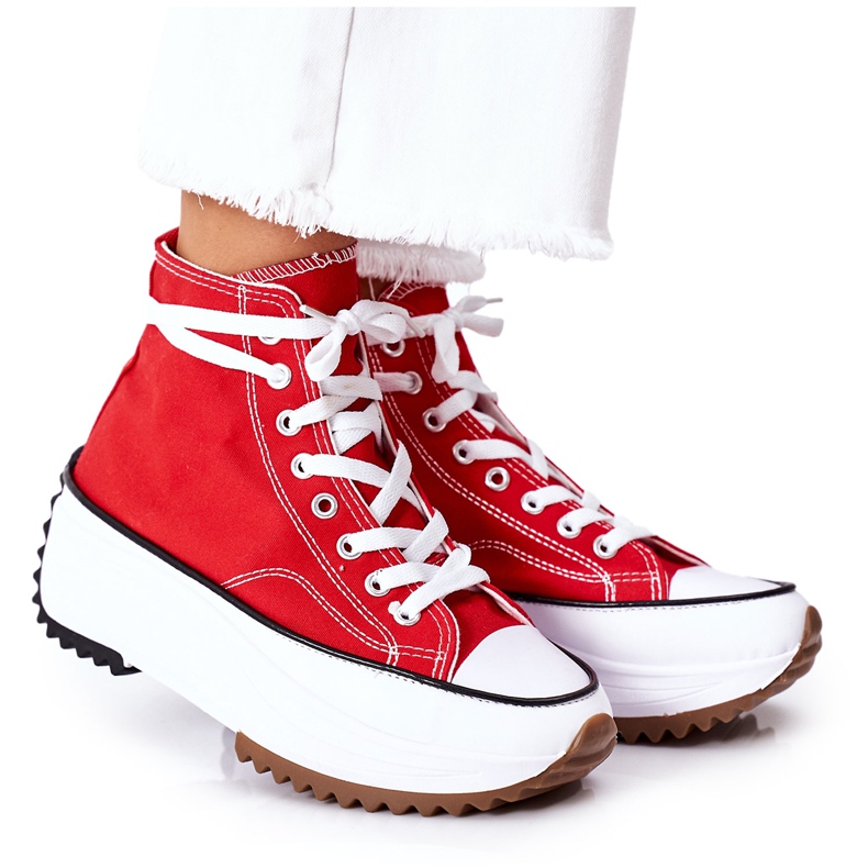 Sneakers Alte Sulla Piattaforma Electric Love Red rosso