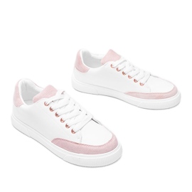 Sneakers Brighton bianche e rosa bianco
