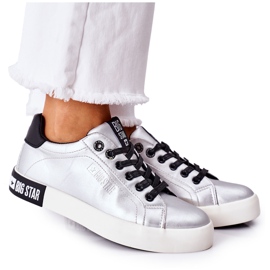 Sneakers da donna in pelle Big Star II274034 Argento