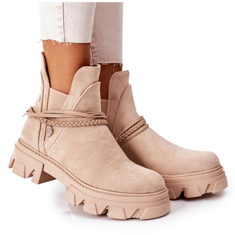 PS1 Stivaletti caldi Stivali Jodhpur Beige Buona Idea