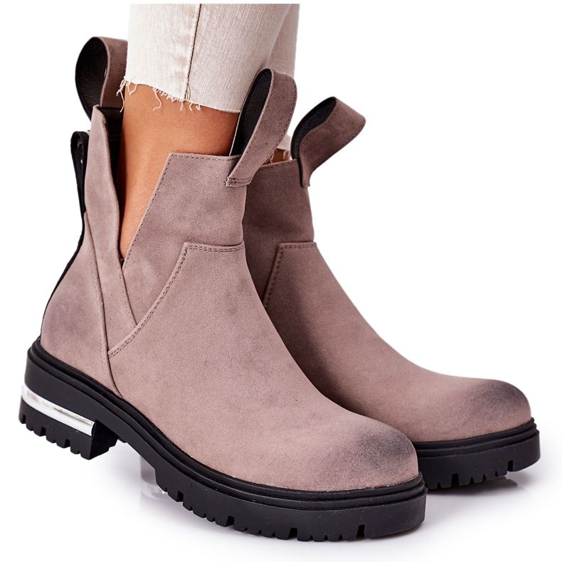 PS1 Stivaletti caldi Stivali Jodhpur Con cerniera Grigio My Way