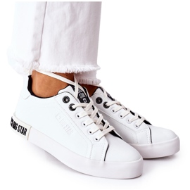 Sneakers da donna in pelle Big Star II274031 bianche e nere bianco nero