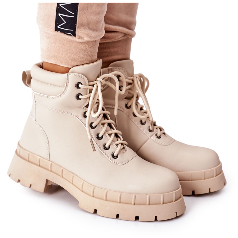 Big Star Stivali Timberki Traperki Beżowe Mustgrow beige