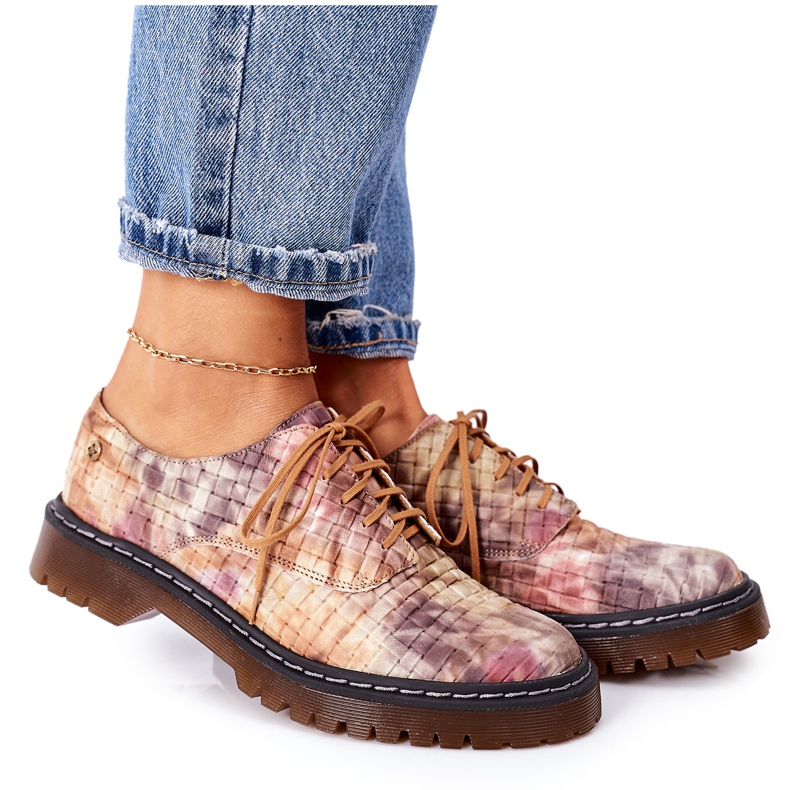 Scarpe Oxford da donna in pelle Maciejka 04087-46 Multicolor multicolore