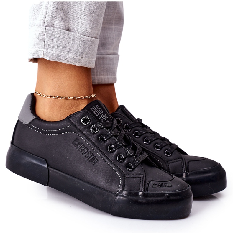 Sneakers da donna in pelle Big Star II274029 Nere nero