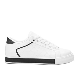 Sneakers bianche e nere con motivo sulla tomaia Turandont bianco nero