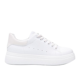 Scarpe da ginnastica bianche su suola spessa Justar beige bianco