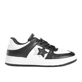 Sneakers bianche e nere con stelle Polja bianco nero