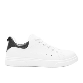 BM Sneakers bianche e nere su una spessa suola Influ bianca nero