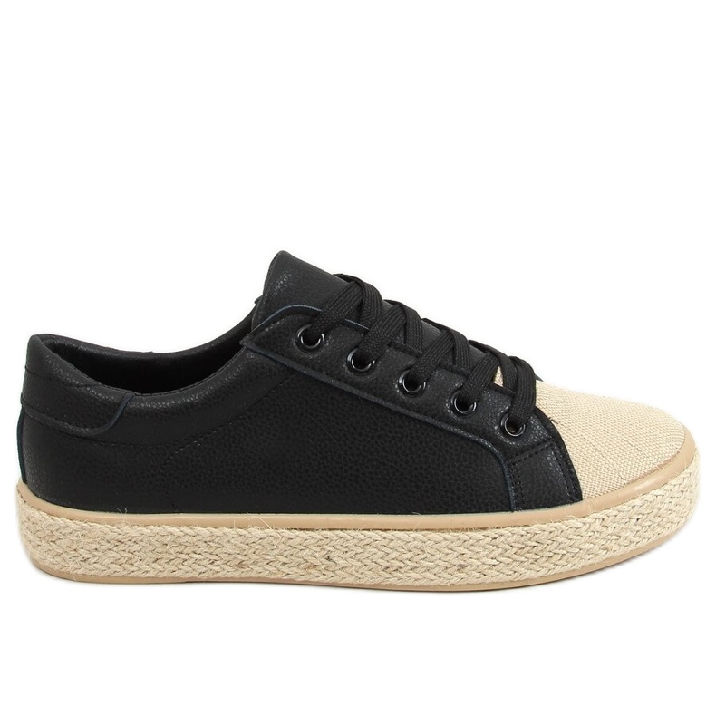 Sneakers espadrillas da donna nere NA05P Black nero