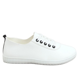 Sneakers da donna bianche e nere JF-873 WHITE / BLACK bianca nero