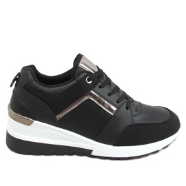 Sneakers nere con zeppa P67 Black nero