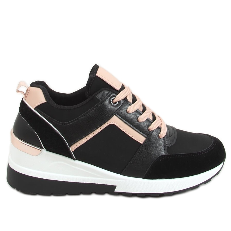 Nero P79 Scarpe sportive nere con zeppa