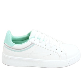 Sneakers da donna bianche B0-686 BIANCO/VERDE bianca