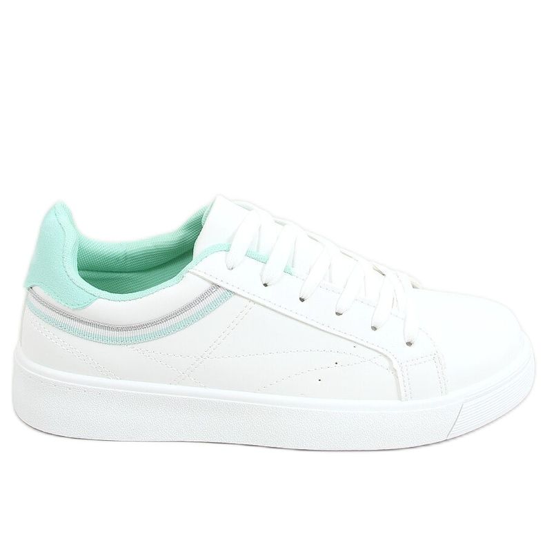 Sneakers da donna bianche B0-686 BIANCO/VERDE bianca