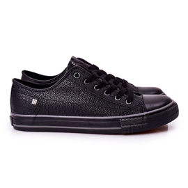 Sneakers da uomo in pelle Big Star II174002 Nere nero
