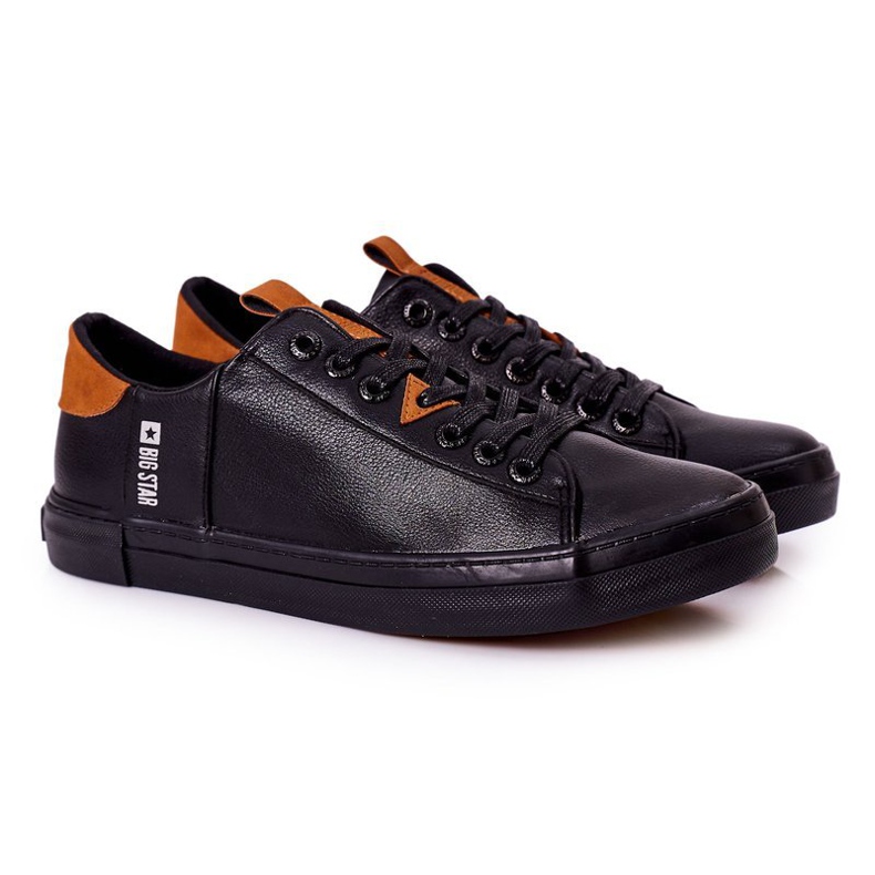 Sneakers da uomo in pelle Big Star GG174026 Nere nero