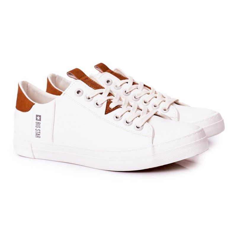 Sneakers da uomo in pelle Big Star GG174025 Bianco bianca