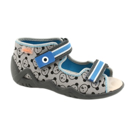 Scarpe da bambino Befado gialle 350P017 blu grigio