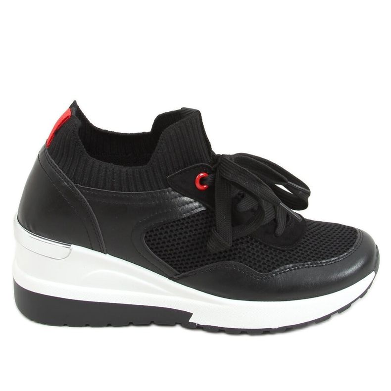 Sneakers nere con zeppa Z1171 Nere nero