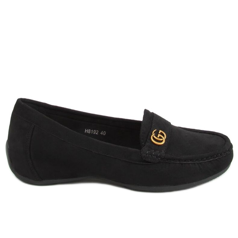 Nero Mocassini neri da donna H8192 Negro
