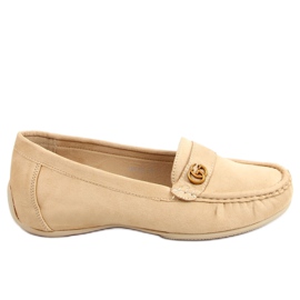 Mocassini da donna beige H8192 Beis