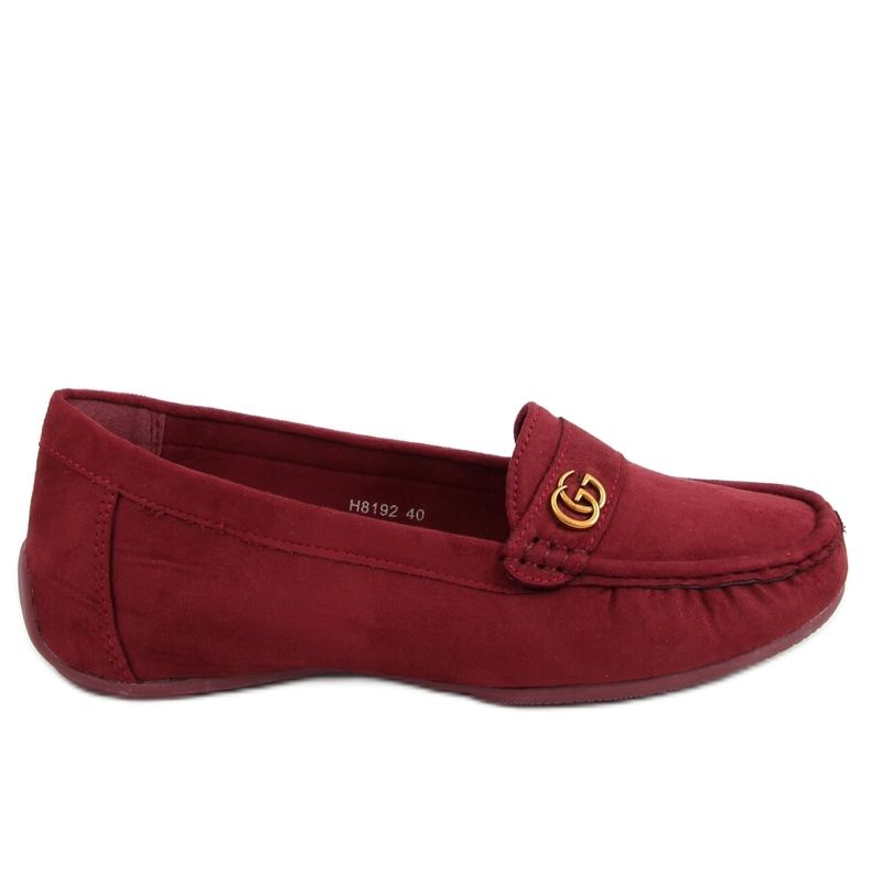 Mocassini bordeaux da donna H8192 Burdeos rosso