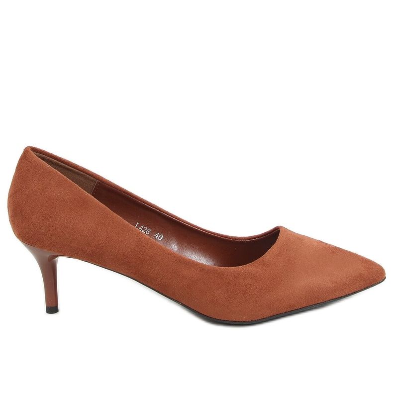 Décolleté con tacco basso marrone L428 Camel