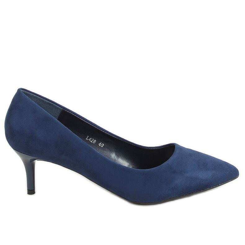 Décolleté con tacco basso blu navy L428 Blue