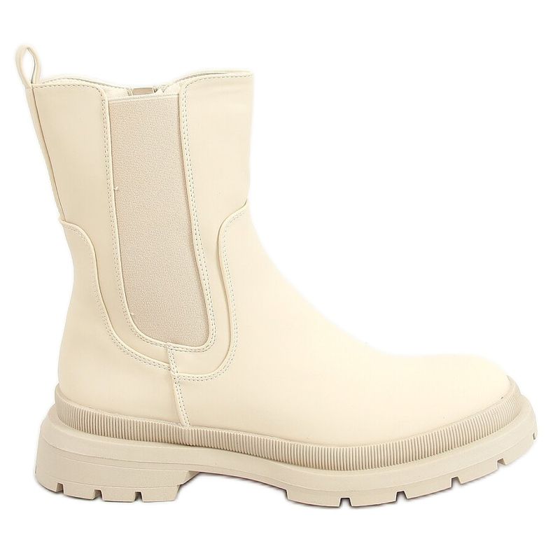 Stivali Jodhpur beige QT26P Beige