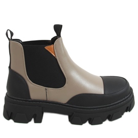 Stivaletti grigi e beige da donna NC1250P Khaki nero