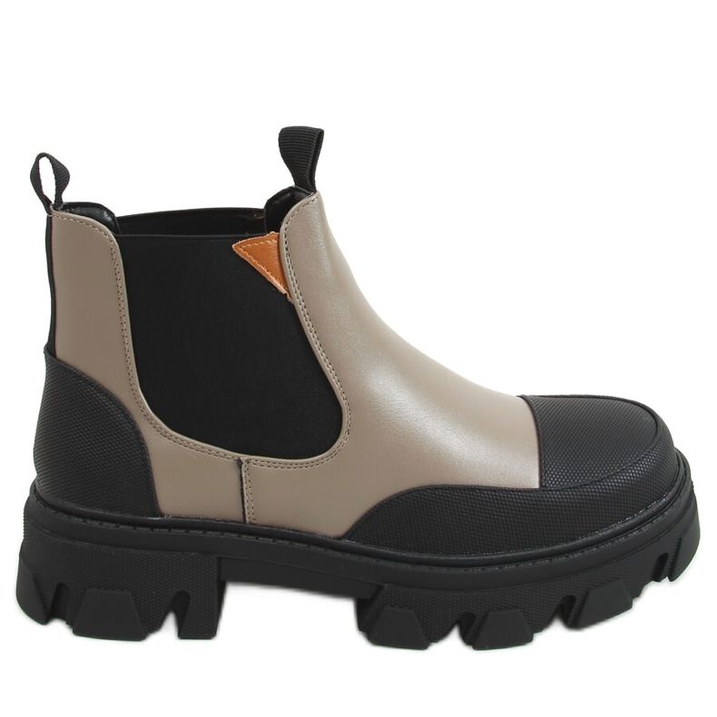 Stivaletti grigi e beige da donna NC1250P Khaki nero