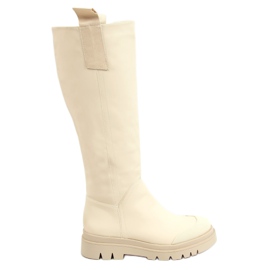 Stivali da equitazione donna beige QT27P Beige