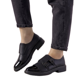 Scarpe slip-on nere con borchie GF-FD9 nero