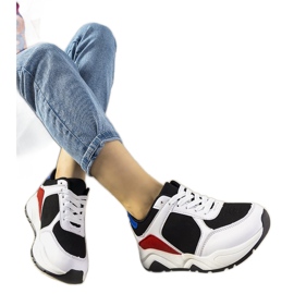 BM Sneakers bianche e nere con inserti Training colorati bianco