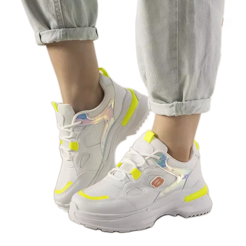 Sneakers bianche con inserti olografici Going bianca