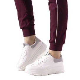 Sneakers bianche con inserto catarifrangente Kaori bianco