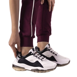 Sneakers bianche e nere con suola ombre Laugh bianco